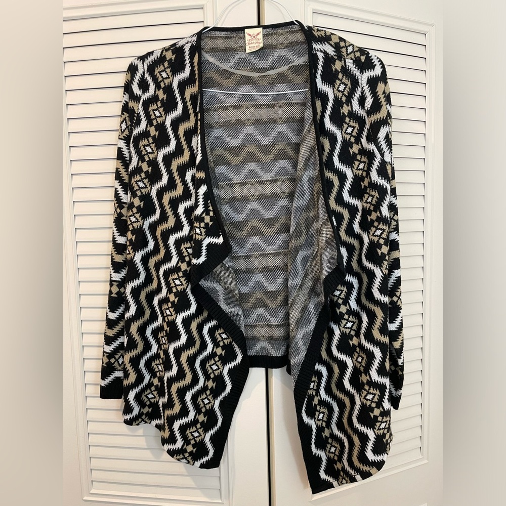Black patterned cardigan